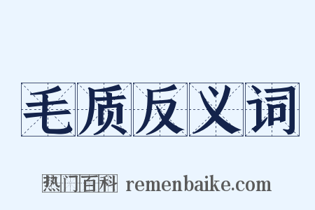 毛质反义词是什么意思的图片